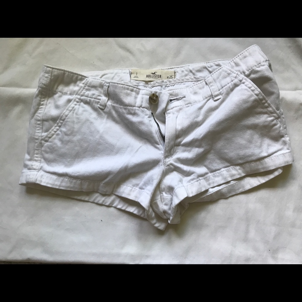 Hollister White Low Rise Shorts